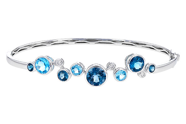 G319-37211: BANGLE 3.95 TW BLUE TOPAZ 4.06 TGW