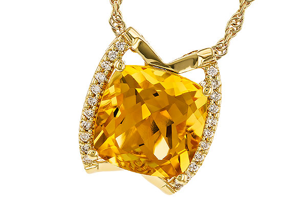 G319-41811: NECKLACE 3.74 CITRINE 3.85 TGW (10MM CIT)