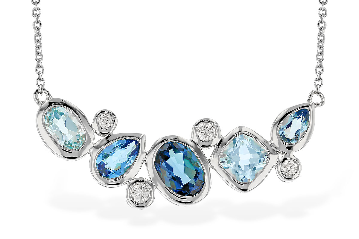G319-42647: NECK 2.57 BLUE TOPAZ TW 2.72 TGW (18")