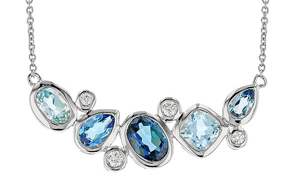 G319-42647: NECK 2.57 BLUE TOPAZ TW 2.72 TGW (18")