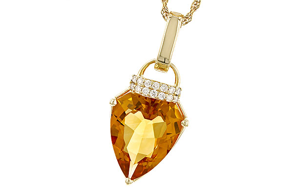 G319-43620: NECKLACE 3.12 CITRINE 3.18 TGW (12x10MM CIT)