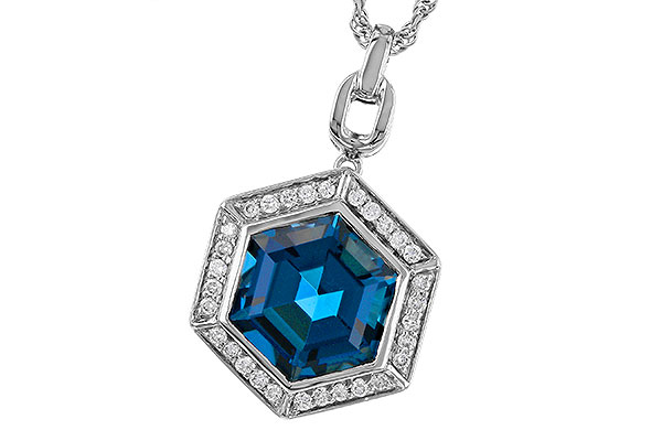 G320-29956: NECK 3.40 LONDON BLUE TOPAZ 3.55 TGW (9MM LBT)