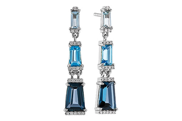 G320-31756: EARRINGS 2.55 BLUE TOPAZ 2.62 TGW