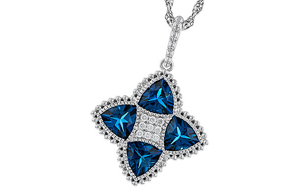 G320-32647: NECKLACE 2.79 LONDON BLUE TOPAZ 2.85 TGW
