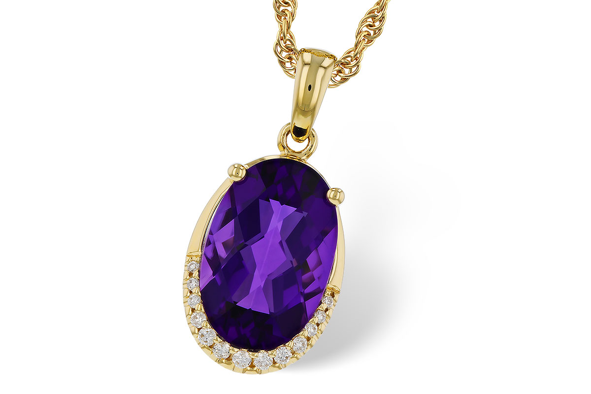 G320-36274: NECKLACE 2.70 AMETHYST 2.76 TGW (12x8MM OV)