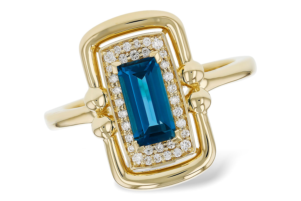 G321-19038: LDS RG .84 LONDON BLUE TOPAZ .96 TGW (8x4MM LBT)