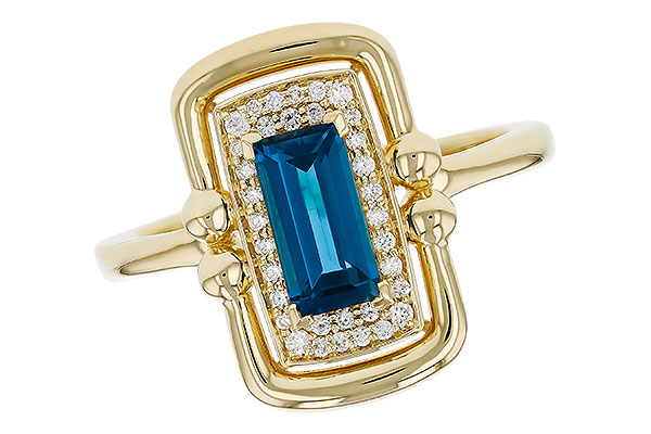 G321-19038: LDS RG .84 LONDON BLUE TOPAZ .96 TGW (8x4MM LBT)