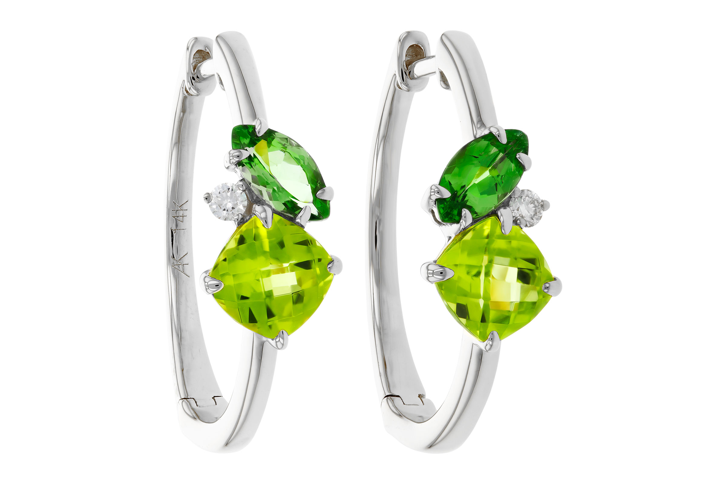 G321-20829: EARRINGS 1.69 TW SEMI-PREC (PER,TSAV) 1.73 TGW
