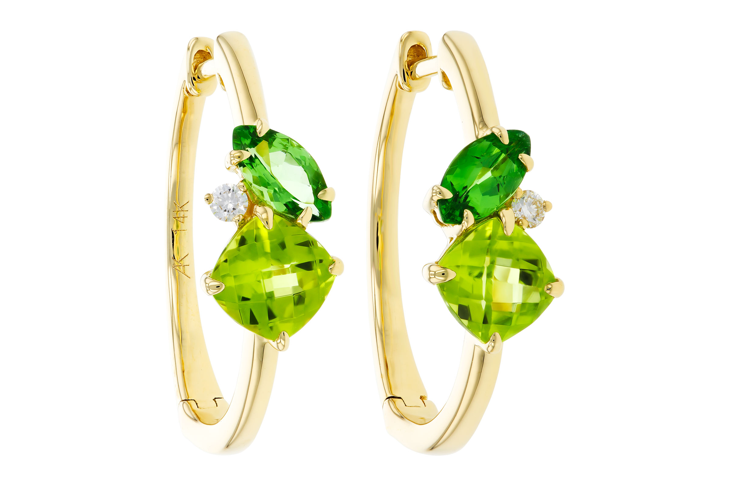 G321-20829: EARRINGS 1.69 TW SEMI-PREC (PER,TSAV) 1.73 TGW