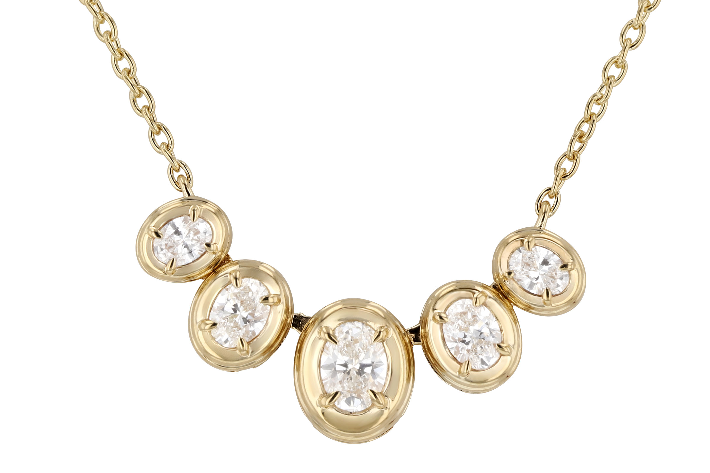 G321-20902: NECKLACE .85 TW OVAL CUT DIA (18")