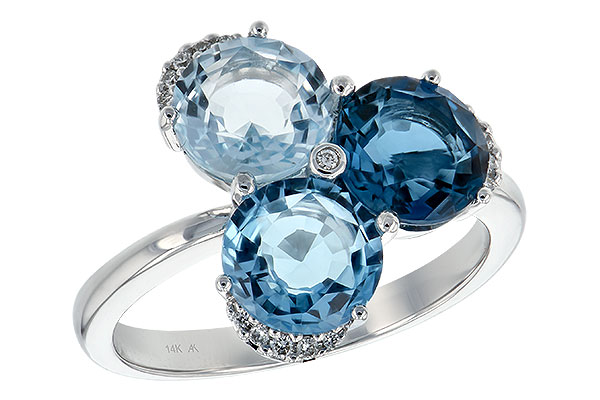 H234-83629: LDS RG 4.02 BLUE TOPAZ 4.07 TGW