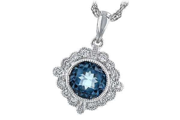 H234-85411: NECK .98 BLUE TOPAZ 1.10 TGW