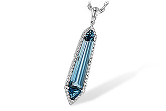 H235-73602: NECK 3.47 LONDON BLUE TOPAZ 3.70 TGW