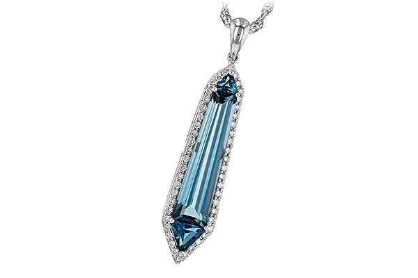 H235-73602: NECK 3.47 LONDON BLUE TOPAZ 3.70 TGW