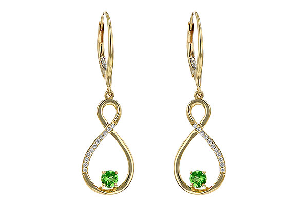 H318-46274: EARR .32 GREEN GARNET .40 TGW