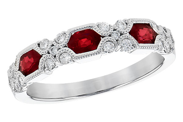 H318-49920: LDS WED RG .74 RUBY 1.00 TGW (4x3MM RUBY)