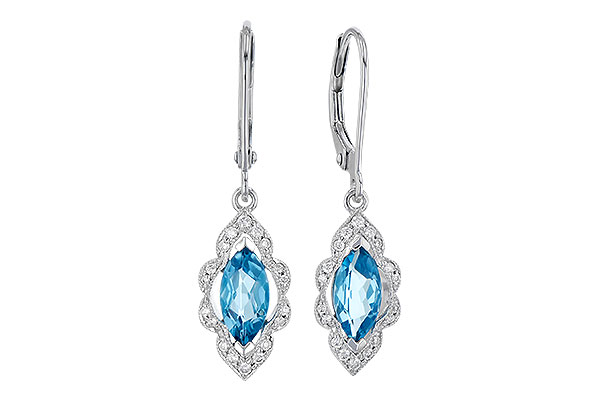 H318-53629: EARR 1.02 TW BLUE TOPAZ 1.17 TGW