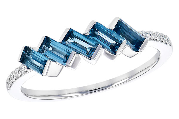 H318-54511: LDS RG .75 LONDON BLUE TOPAZ .82 TGW