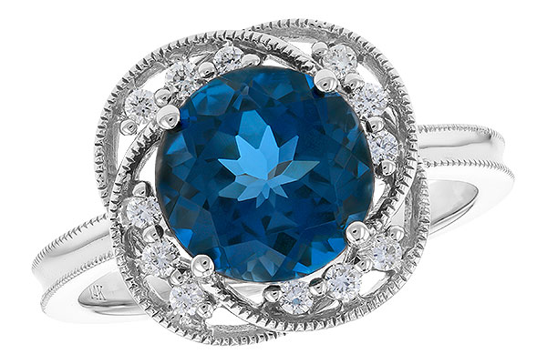 H319-39983: LDS RG 2.90 LONDON BLUE TOPAZ 3.05 TGW (9MM LBT)