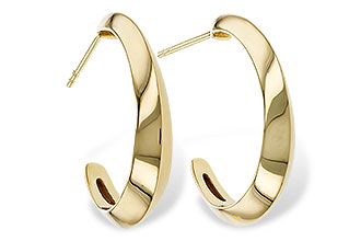 H320-29947: GOLD EARRINGS (25MM)
