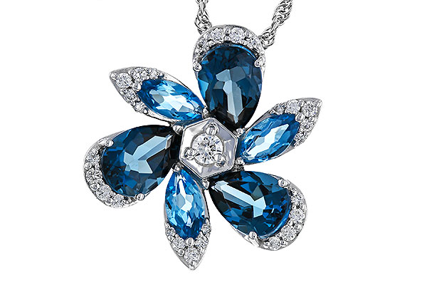 H320-31756: NECKLACE 3.03 BLUE TOPAZ 3.22 TGW
