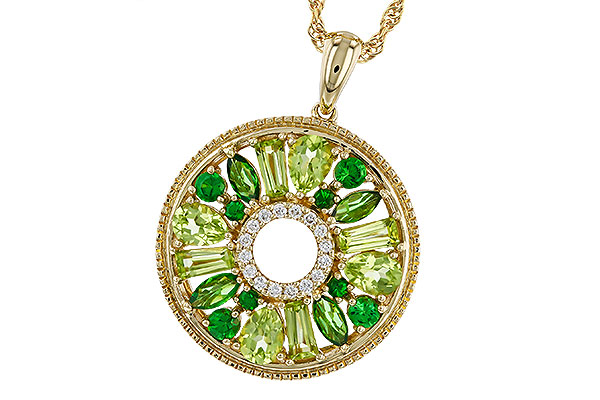 H320-31765: NECKLACE 1.47 SEMI-PREC (PER & GR.GT) 1.52 TGW