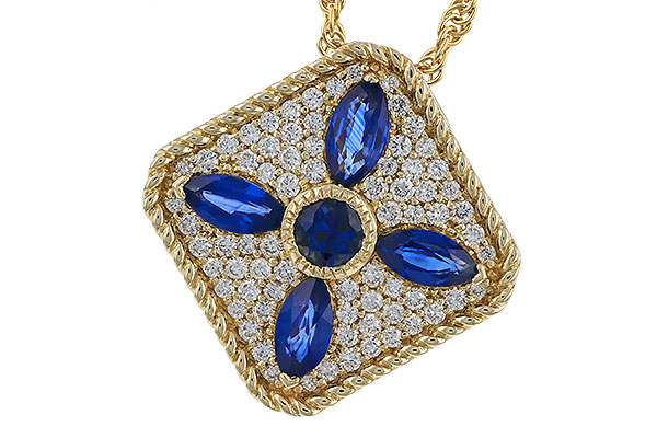 H320-32647: NECKLACE .89 TW SAPPHIRE 1.20 TGW
