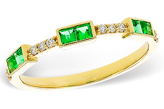 H320-32702: LDS WED RG .23 TW EMERALD .30 TGW