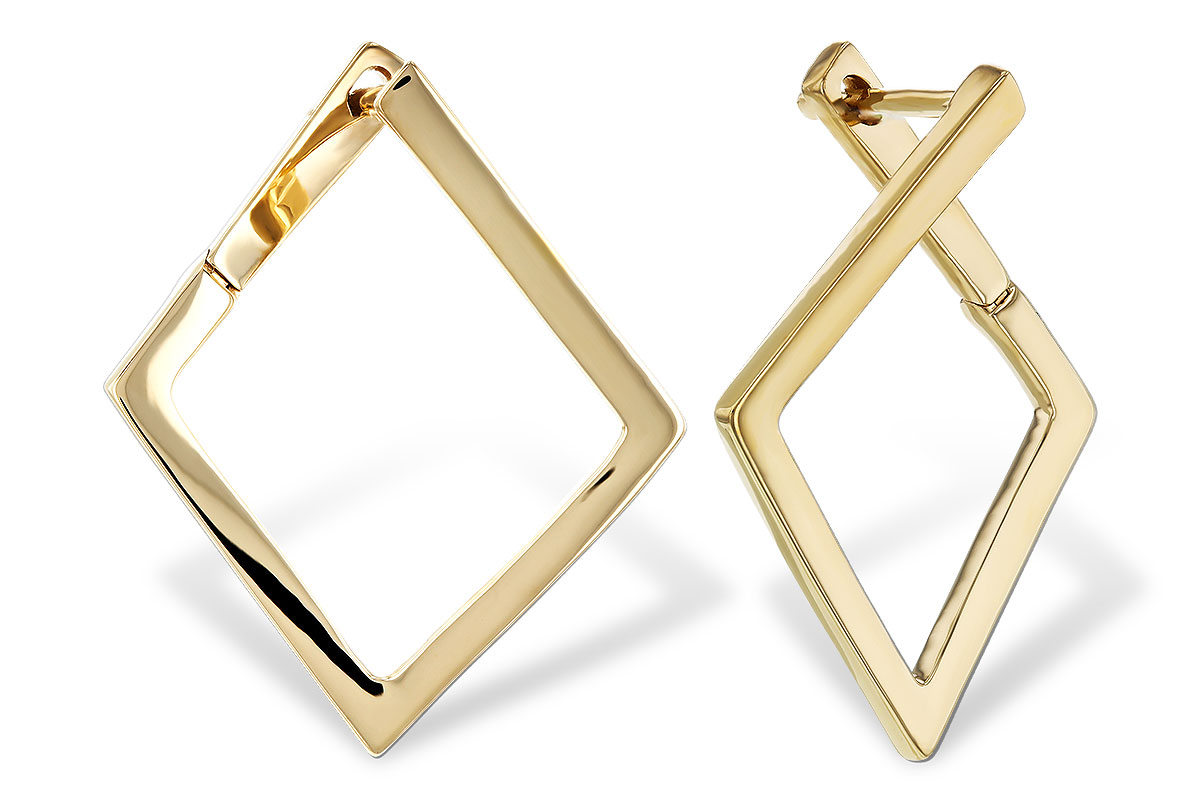 H320-33602: GOLD EARRINGS (23MM)