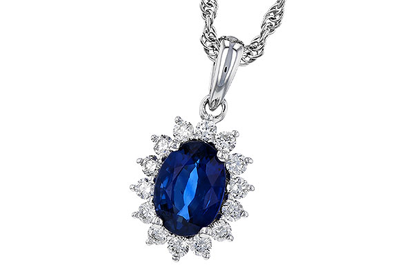 H320-35447: NECKLACE .85 SAPPHIRE 1.07 TGW (7x5MM SAPP)