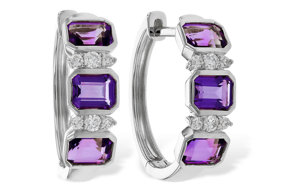 H320-36302: EARRING 1.05 TW AMETHYST 1.16 TGW