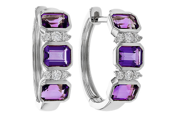 H320-36302: EARRING 1.05 TW AMETHYST 1.16 TGW