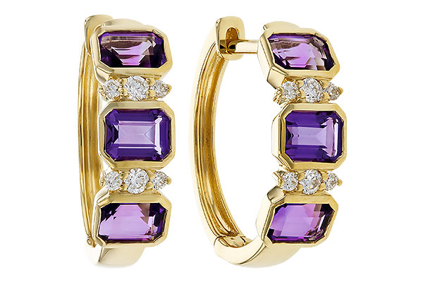 H320-36302: EARRING 1.05 TW AMETHYST 1.16 TGW