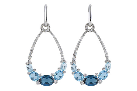K233-94492: EARR 3.75 BLUE TOPAZ 4.17 TGW