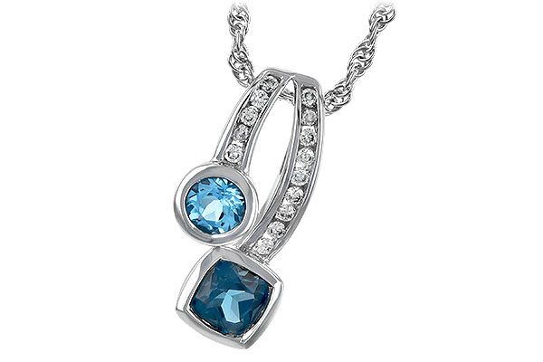K234-90892: NECKLACE .91 TW BLUE TOPAZ 1.04 TGW