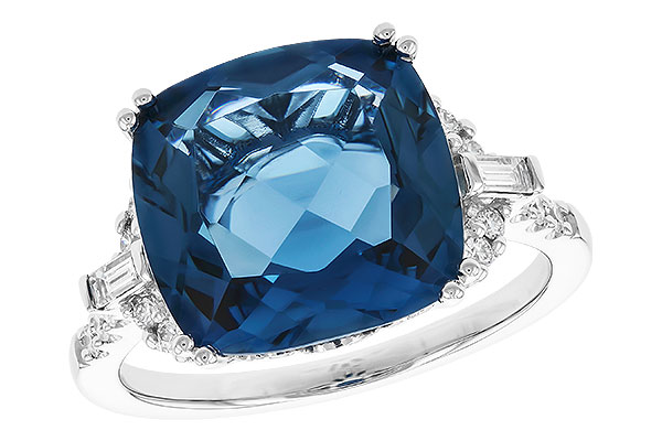 K319-40892: LDS RG 9.00 LONDON BLUE TOPAZ 9.25 TGW (12MM LBT)