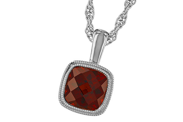 K319-42720: NECKLACE 1.22 CT GARNET