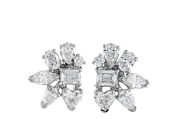 K319-43592: EARRINGS .90 TW FANCY CUT DIAS