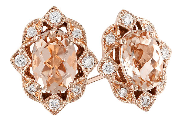 K319-43620: EARR .80 MORGANITE .89 TGW (6x4MM MORG)