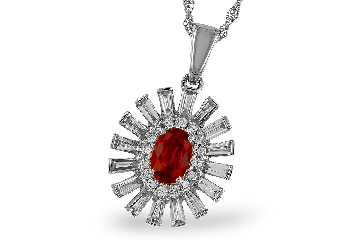 K319-44483: NECK .58 RUBY TW 1.10 TGW (6x4MM RUBY)