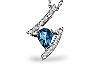 K320-29029: NECK 1.04 LONDON BLUE TOPAZ 1.23 TGW (8x6MM)