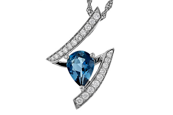 K320-29029: NECK 1.04 LONDON BLUE TOPAZ 1.23 TGW (8x6MM)