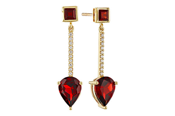 K320-29920: EARRINGS 2.70 TW GARNET 2.77 TGW
