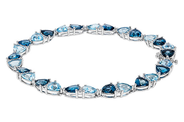K320-29965: BRACELET 12.20 BLUE TOPAZ 12.50 TGW (7")