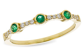 K320-30856: LDS WED RG .11 EMERALD .20 TGW