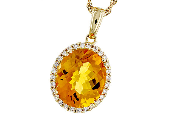 K320-30874: NECKLACE 3.85 CITRINE 4.07 TGW (12x10MM OV)