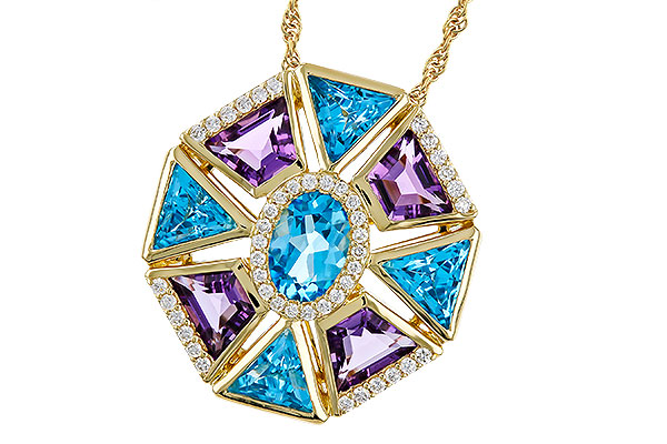 K320-31765: NECKLACE 4.47 SEMI-PREC (BT & AMY) 4.65 TGW