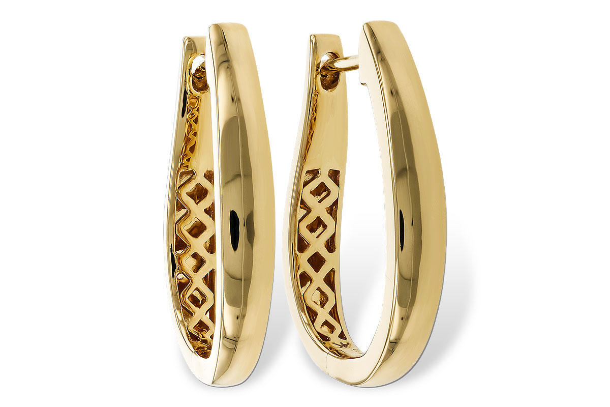 K320-33620: GOLD EARRINGS (22MM)