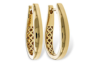 K320-33620: GOLD EARRINGS (22MM)