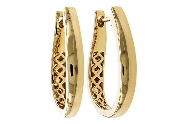 K320-33620: GOLD EARRINGS (22MM)